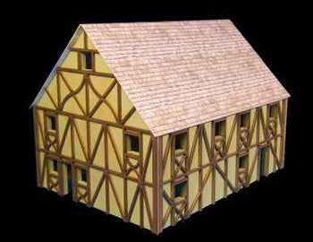Two Story Large Half Timber House with attic (MDF) - 15MMDF304