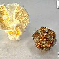 Glitter Gold/silver Mini-Polyhedral 7-Die Set (Mini Poly Release 3)