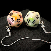 Hook Earrings Festive® Circus™ Mini-Poly d20 Pair