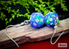 Hook Earrings Festive® Waterlily™ Mini-Poly d20 Pair