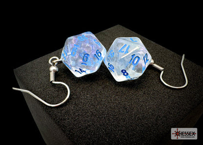 *Preorder* Hook Earrings Borealis® Icicle™ Mini-Poly d20 Pair