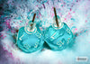 Stud Earrings Translucent Teal Mini-Poly d20 Pair