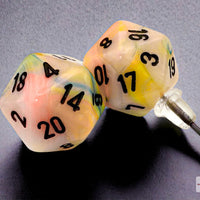 Stud Earrings Festive® Circus™ Mini-Poly d20 Pair