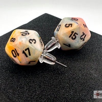 Stud Earrings Festive® Circus™ Mini-Poly d20 Pair