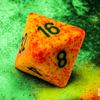 Speckled Lotus 8-Sided Doubling Cube | 1-128 Backgammon Type Novelty Dice