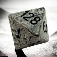 Speckled Andesite 8-Sided Doubling Cube | 1-128 Backgammon Type Novelty Dice