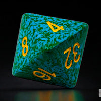 Speckled Primula 8-Sided Doubling Cube | 1-128 Backgammon Type Novelty Dice