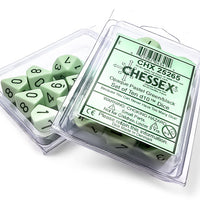 Opaque Pastel Green/back | 7-Dice, 16mm, 12mm, d10s by Chessex
