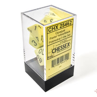 Opaque Pastel Yellow/back | 7-Dice, 16mm, 12mm, d10s by Chessex