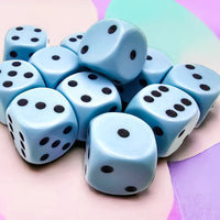 Opaque Pastel Blue/back | 7-Dice, 16mm, 12mm, d10s by Chessex