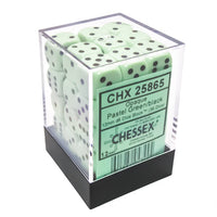 Opaque Pastel Green/back | 7-Dice, 16mm, 12mm, d10s by Chessex