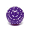 "Purple" Single 100 Sided Polyhedral Dice (D100) | Purple Color (45mm) White