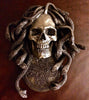 Medusa Skull Wall Plaque, Hand Painted Resin Sculpture | Mythic Gothic Wall Art | Medusa Skull Plaque for Gothic and Fantasy Home Decor, 10"