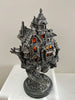 Haunted Mansion, Resin Sculpture with LED Tea Light | Victorian Gothic Haunted House Statue | 9” Gift for Gamers and Spooky Home Decor