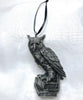 Horned Owl: Witch’s Familiar Ornament, Hand Painted Resin Sculpture | Pagan Folklore Owl Figurine | Witchy Ornament for Gothic Holiday Decor