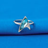 Star Trek X RockLove Blue Crystal Delta Ring