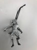 Werewolf Ornament, Grayscale, Hand Painted Resin Sculpture | Gothic Halloween Legendary Monster | Dark Folklore for Spooky Holiday Ornament