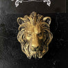 Lion's Head Magnet, Hand Painted Resin Sculpture | Mythic Fantasy Decor | Lion Magnet for Fantasy and Gothic Decor