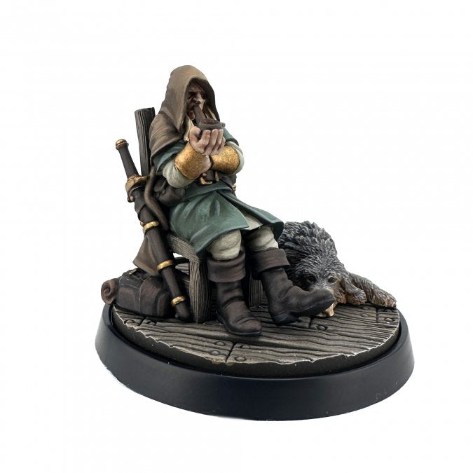 Bones Dungeon Dwellers: Mysterious Stranger and Hound - Character & Dog Miniature