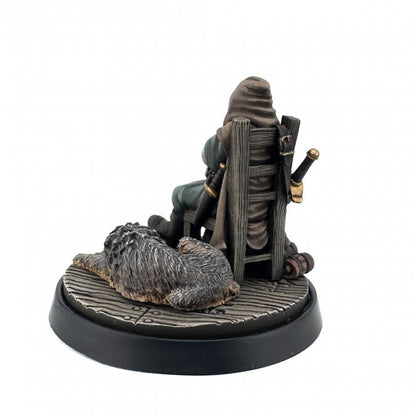 Bones Dungeon Dwellers: Mysterious Stranger and Hound - Character & Dog Miniature