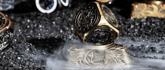 7-in-1 Metal D6 Spinning Dice 2.0 — Norse Mythology Dice + Power Throne Base
