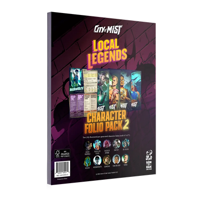 Character Folio Pack 2 — 10 City of Mist Pregen Character Folios