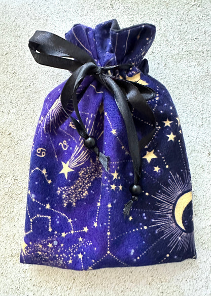 Purple Constellation Tarot Card Bag – Witchy Gift for Tarot Readers & Astrology Lovers