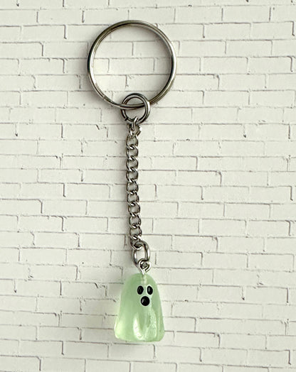 Glow in the Dark Ghost Zipper Pull Bag Charm Keychain – Halloween & Horror Fan Gift