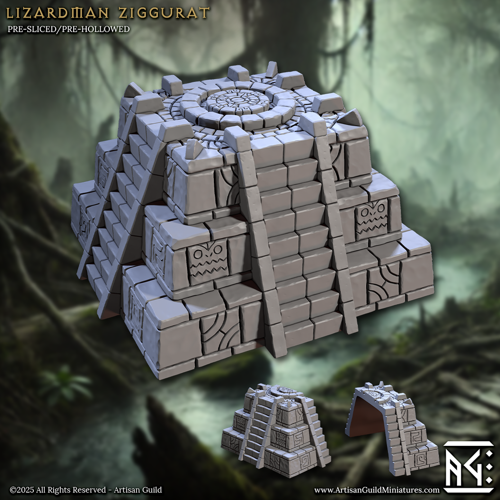 Lizardman Ziggurat – Jungle Temple Terrain Piece