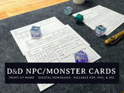 NPC and Monster Cards (5e)