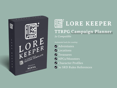 Lore Keeper D&D 5e Campaign Planner for Notion