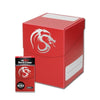 BCW Large Deck Case – Matte Red | 100-Card MTG Deck Box with Divider