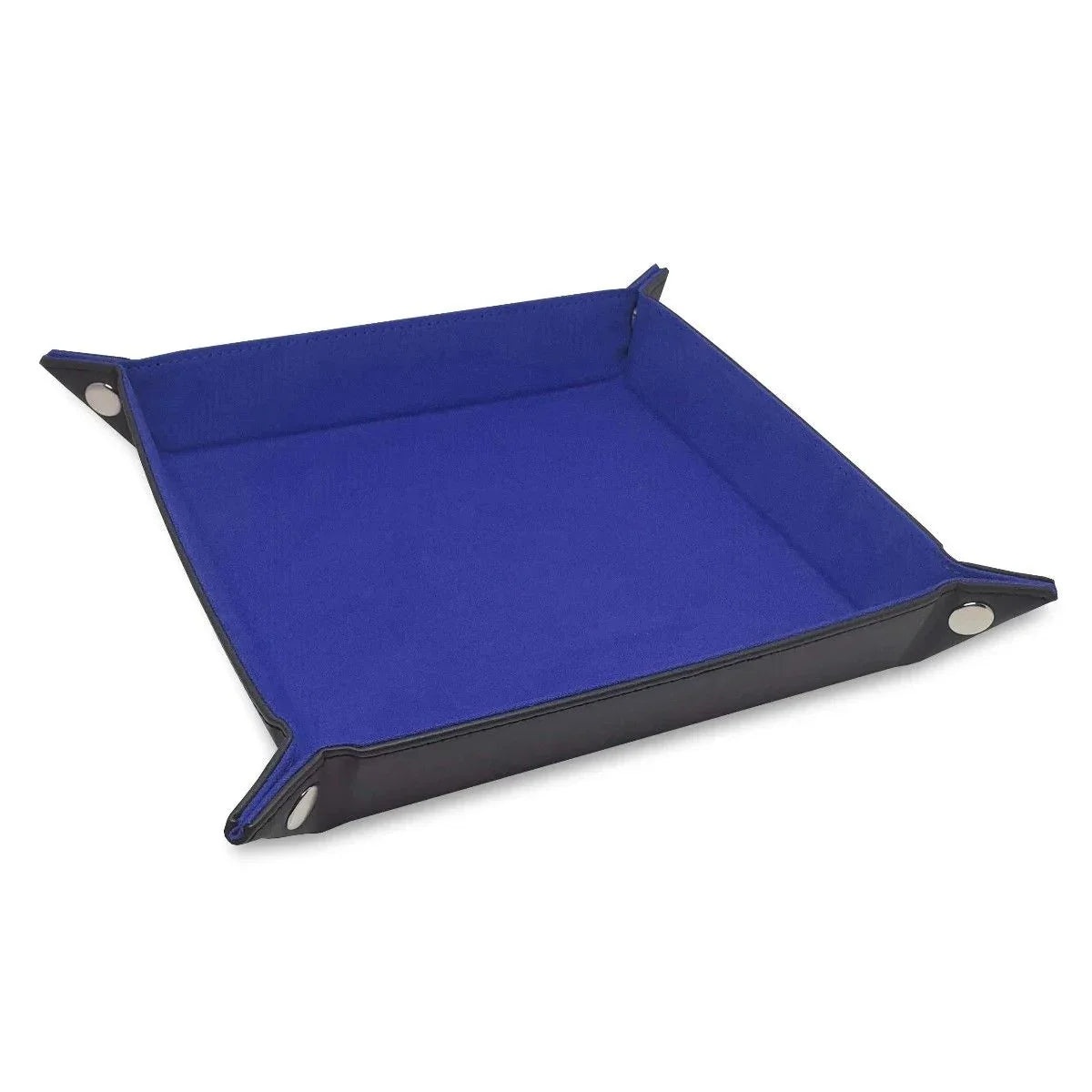 Square Dice Tray – Blue | 10" Flat Tabletop Dice Rolling Tray