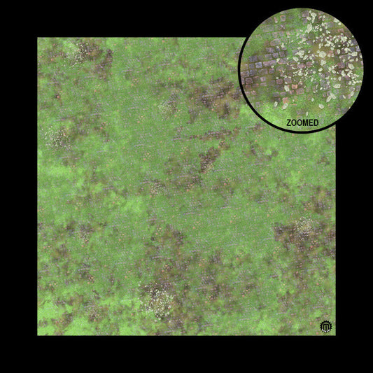 Mats by Mars: Overgrown Cobbles v1.0 Tabletop Wargaming Play Mat