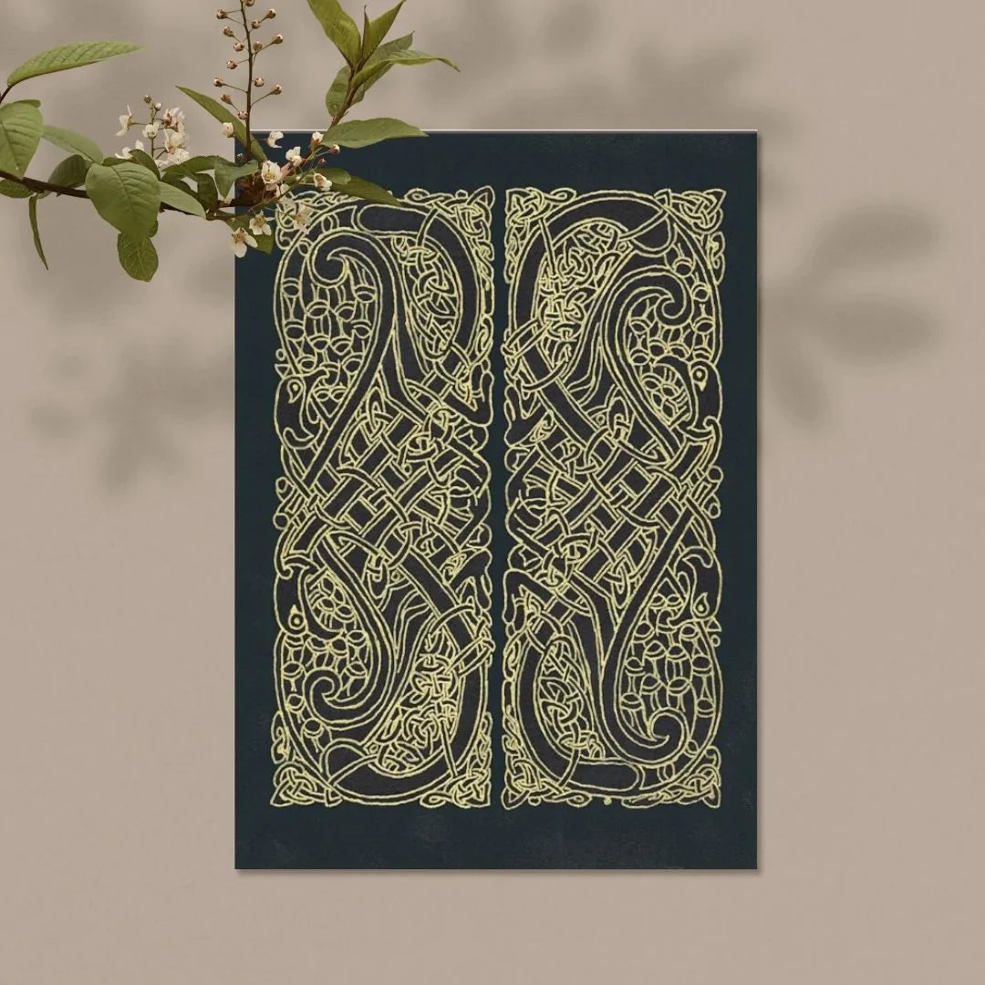 Celtic Knot Intertwined Birds Fine Art Print Book of Kells
