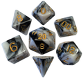 Marble with Gold Numbers 16mm Polyhedral Dice Set 270.000₫