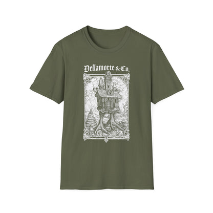 Baba Yaga Hut Shirt | Slavic Folklore Witch House Tee by Dellamorte Art | Chicken-Leg Hut T-Shirt | Dark Fairytale Gothic Apparel