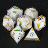 Football-Themed Resin Polyhedral D&D Dice Set+ Gold Lettering