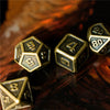 Bronze Mini Metal Dice Ancient Effect | (10mm to 15mm) 7-Dice Udixi RPG