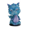 Dragon Bobble Head Blue - Hand-Painted Cold Cast Resin Collectible