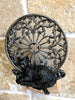 Cat and Gothic Cathedral Window Nightlight, Resin Sculpture | Medieval Gothic Night Light | Black Cat Lighting for Gothic Fantasy Home Decor