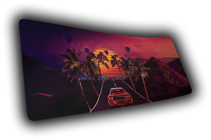 "Redwave" — Outrun Deskmat