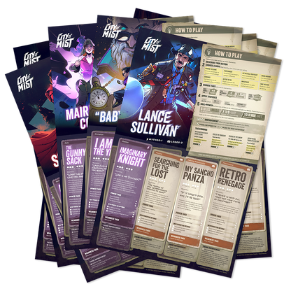 City of Mist Character Folio Pack — 14 Pregen Character Folios