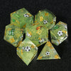 Football-Themed Resin Polyhedral D&D Dice Set+ Gold Lettering