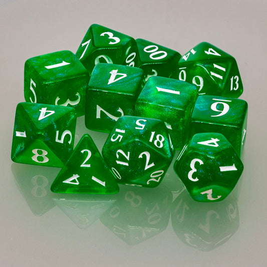 ECLIPSE® Acrylic RPG Dice Set (11ct) - Forest Green