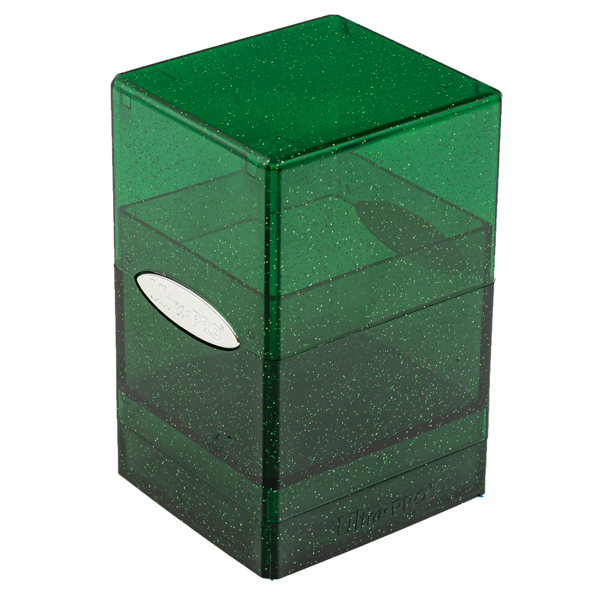 Glitter Satin Tower Deck Box - Green