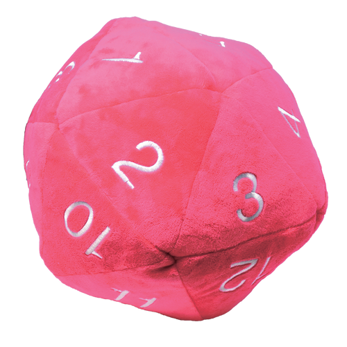 D20 Jumbo Plush Dice - Hot Pink