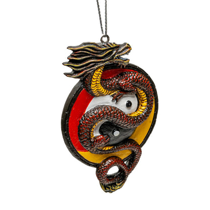 Yin Yang Guardian Dragon Ornament by Anne Stokes