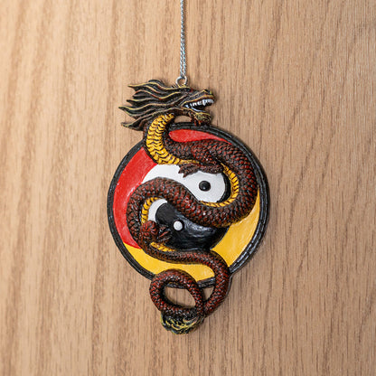 Yin Yang Guardian Dragon Ornament by Anne Stokes