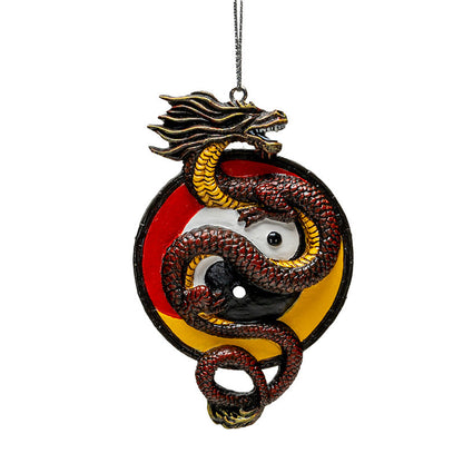 Yin Yang Guardian Dragon Ornament by Anne Stokes